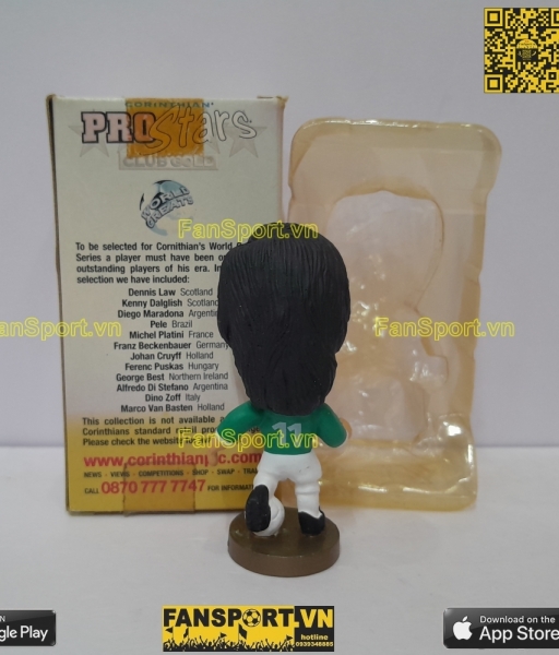 Tượng George Best 11 Northern Ireland 1970 green corinthian CG093 box