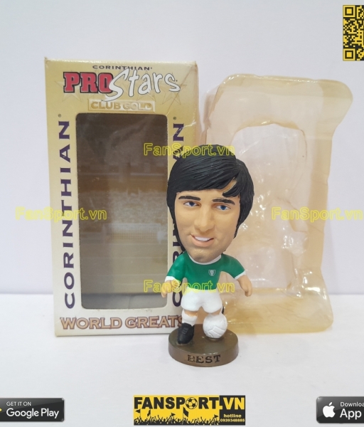Tượng George Best 11 Northern Ireland 1970 green corinthian CG093 box