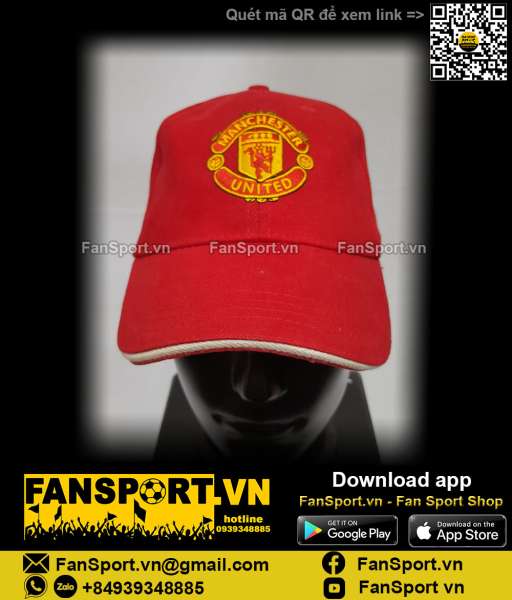 Nón mũ Manchester United ManUtd red cap hat original official