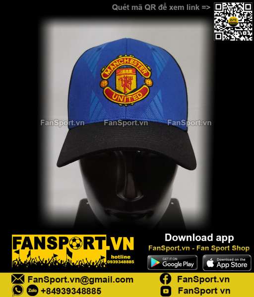 Nón mũ Manchester United New Era 9Forty blue cap hat xanh dương