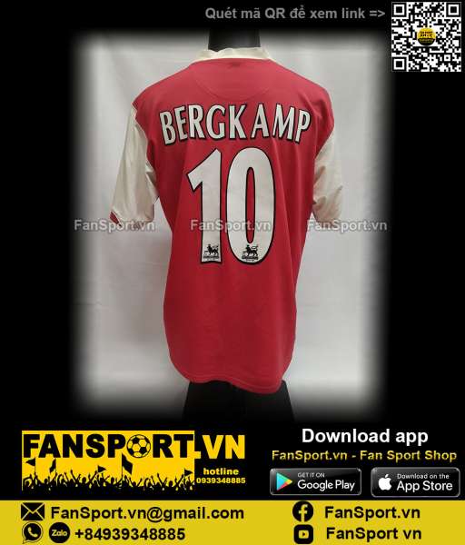 Áo Bergkamp 10 Arsenal testimonial 2006 home shirt jersey 2007 146769