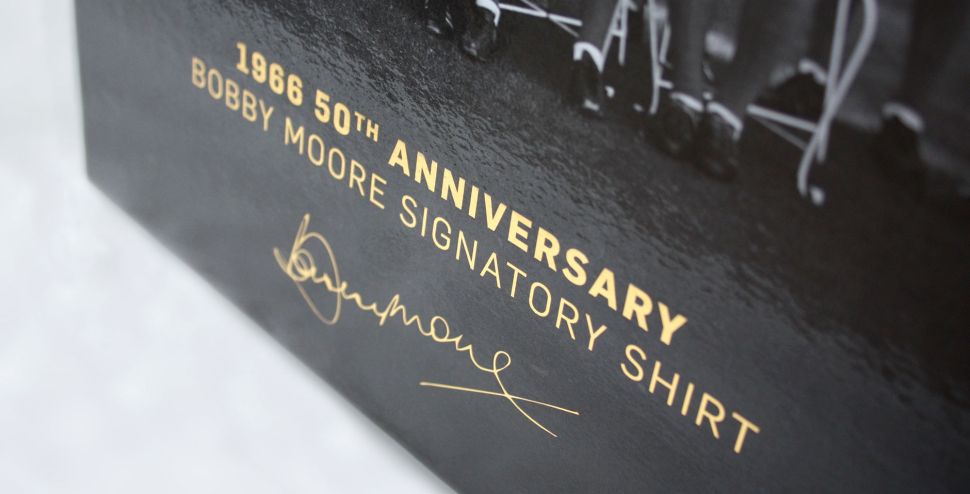 Box Bobby Moore England World Cup 1966 50th anniversary signed shirt