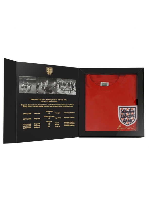 Box Bobby Moore England World Cup 1966 50th anniversary signed shirt