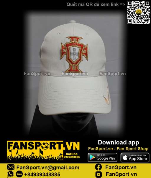 Nón Bồ Đào Nha Portugal white cap hat Nike mũ trắng 119263