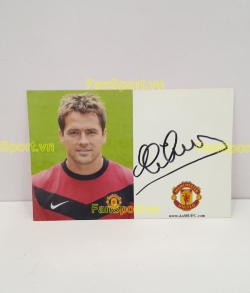 Ảnh chữ ký Michael Owen Manchester United 2009-2010 home signed hand
