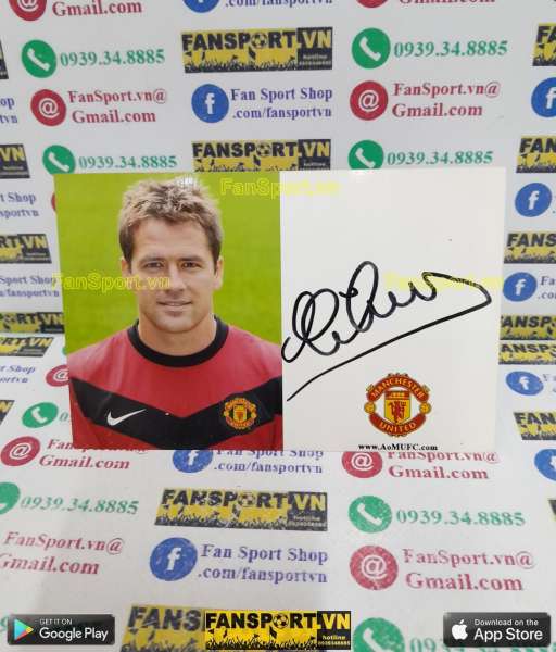 Ảnh chữ ký Michael Owen Manchester United 2009-2010 home signed hand