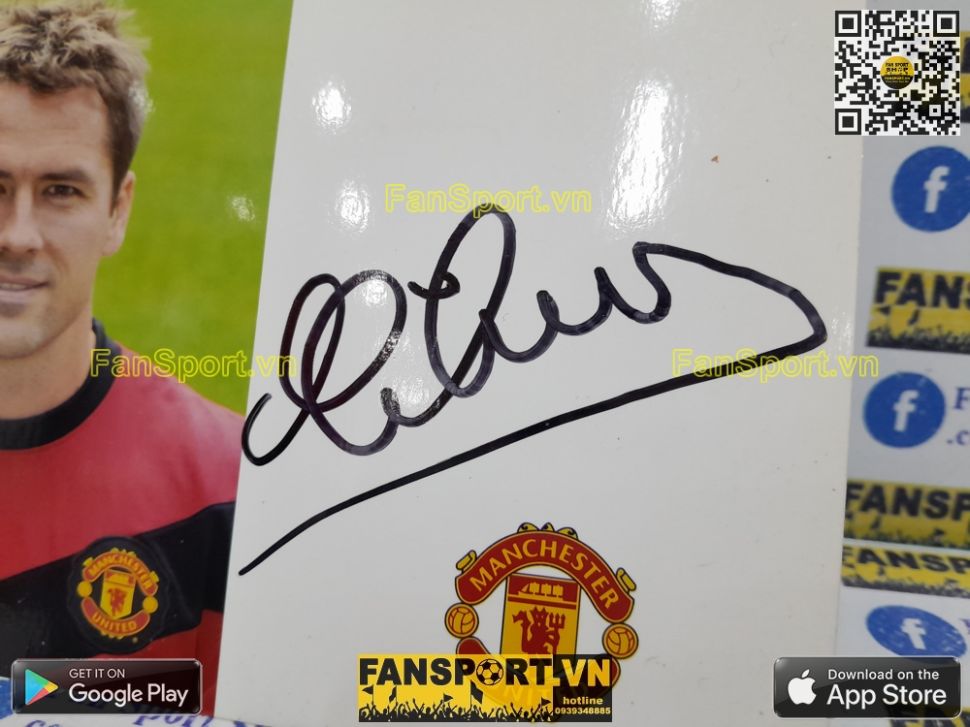 Ảnh chữ ký Michael Owen Manchester United 2009-2010 home signed hand