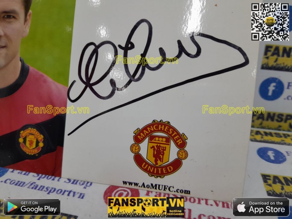 Ảnh chữ ký Michael Owen Manchester United 2009-2010 home signed hand