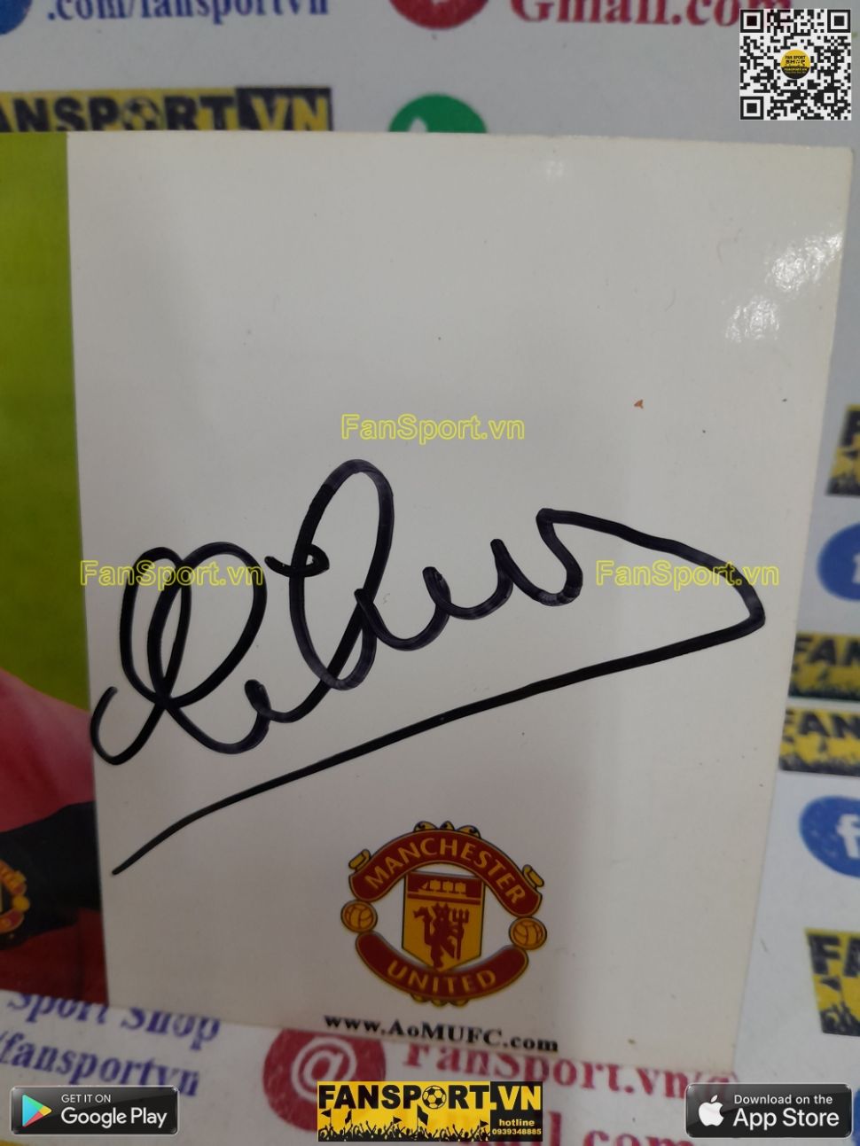 Ảnh chữ ký Michael Owen Manchester United 2009-2010 home signed hand