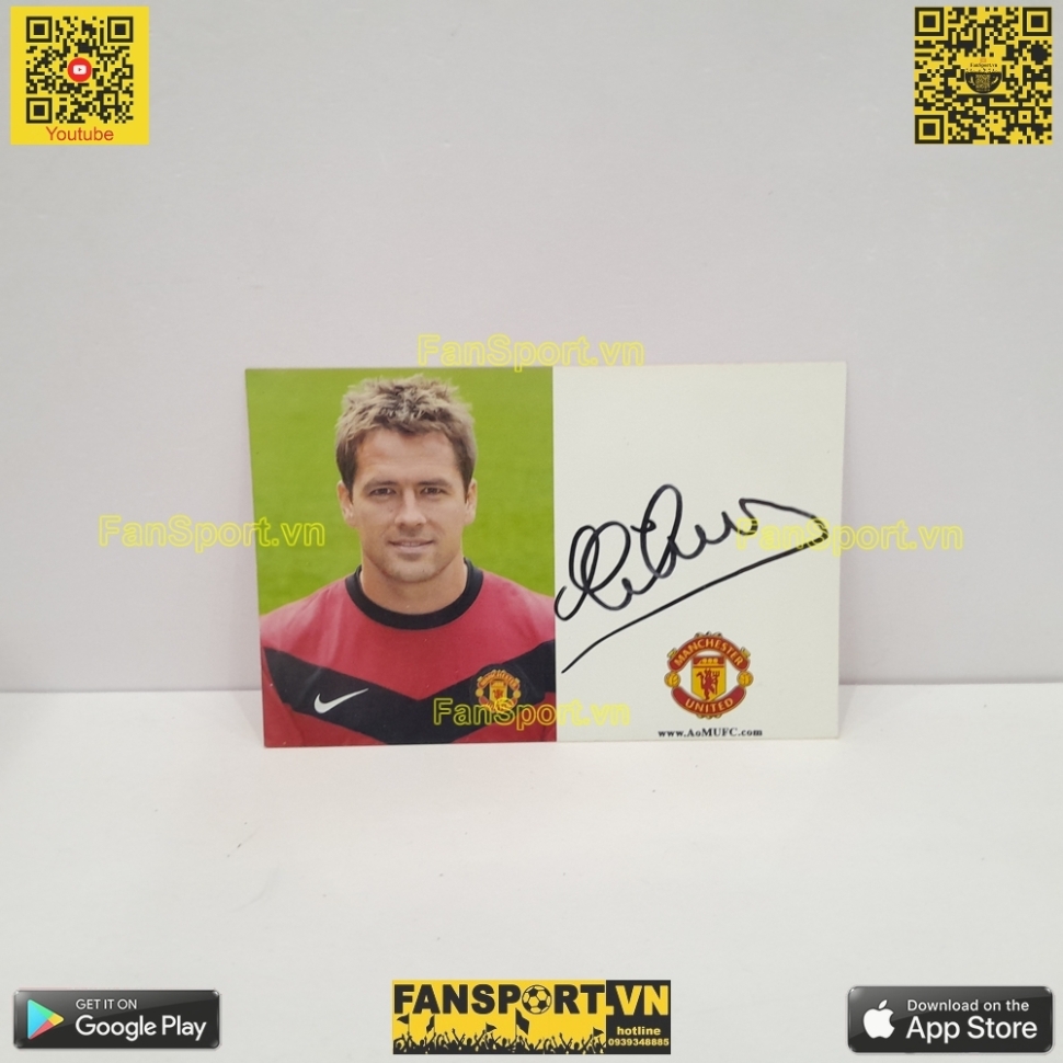 Ảnh chữ ký Michael Owen Manchester United 2009-2010 home signed hand