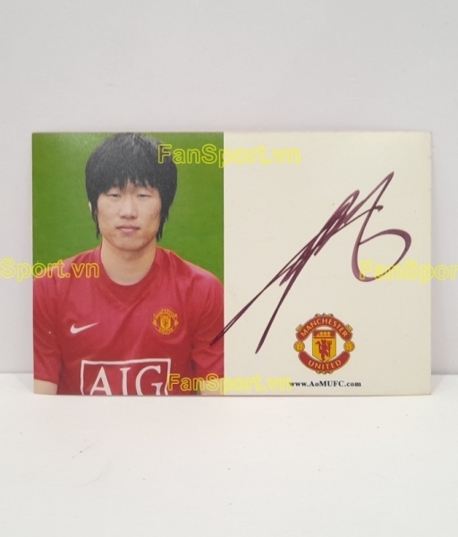 Ảnh chữ ký Park Ji Sung Manchester United 2007 2009 home signed hand