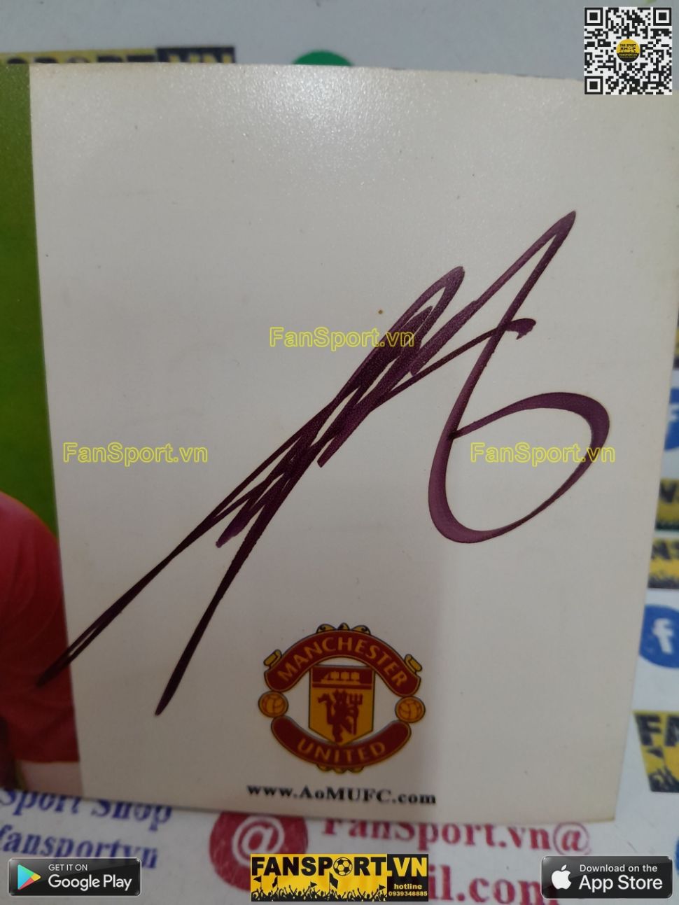 Ảnh chữ ký Park Ji Sung Manchester United 2007 2009 home signed hand