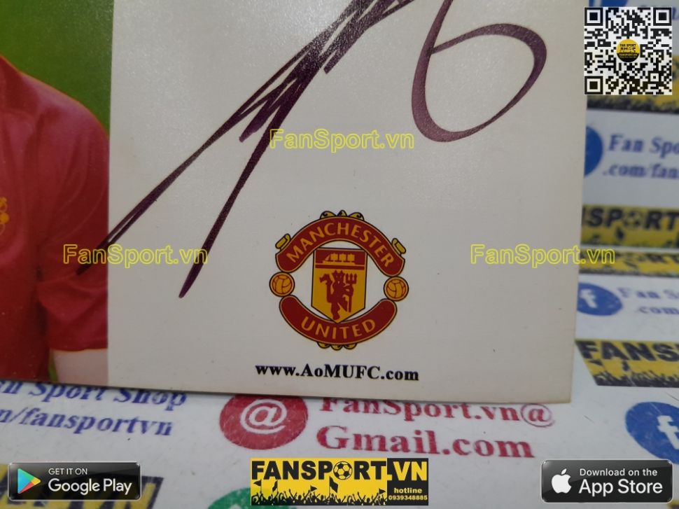 Ảnh chữ ký Park Ji Sung Manchester United 2007 2009 home signed hand