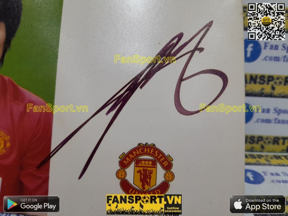 Ảnh chữ ký Park Ji Sung Manchester United 2007 2009 home signed hand