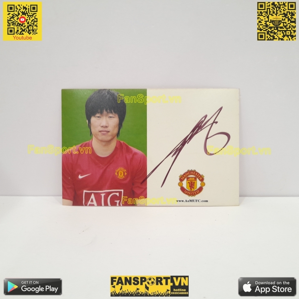 Ảnh chữ ký Park Ji Sung Manchester United 2007 2009 home signed hand
