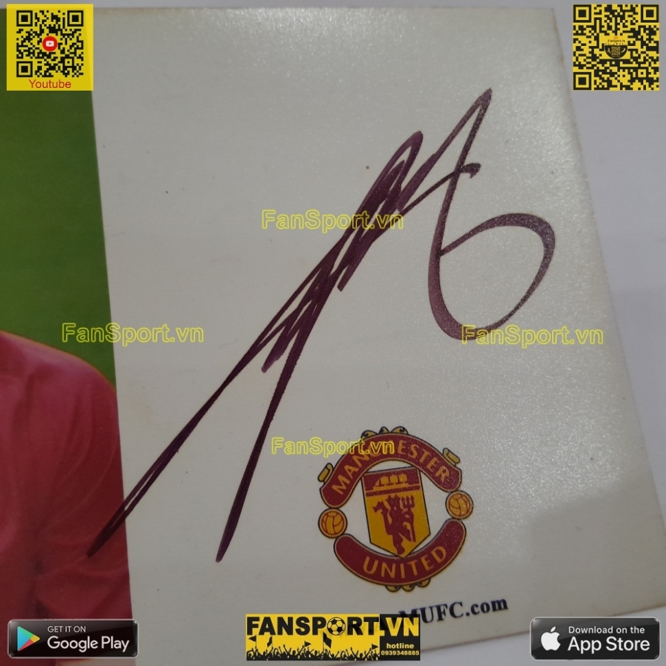Ảnh chữ ký Park Ji Sung Manchester United 2007 2009 home signed hand