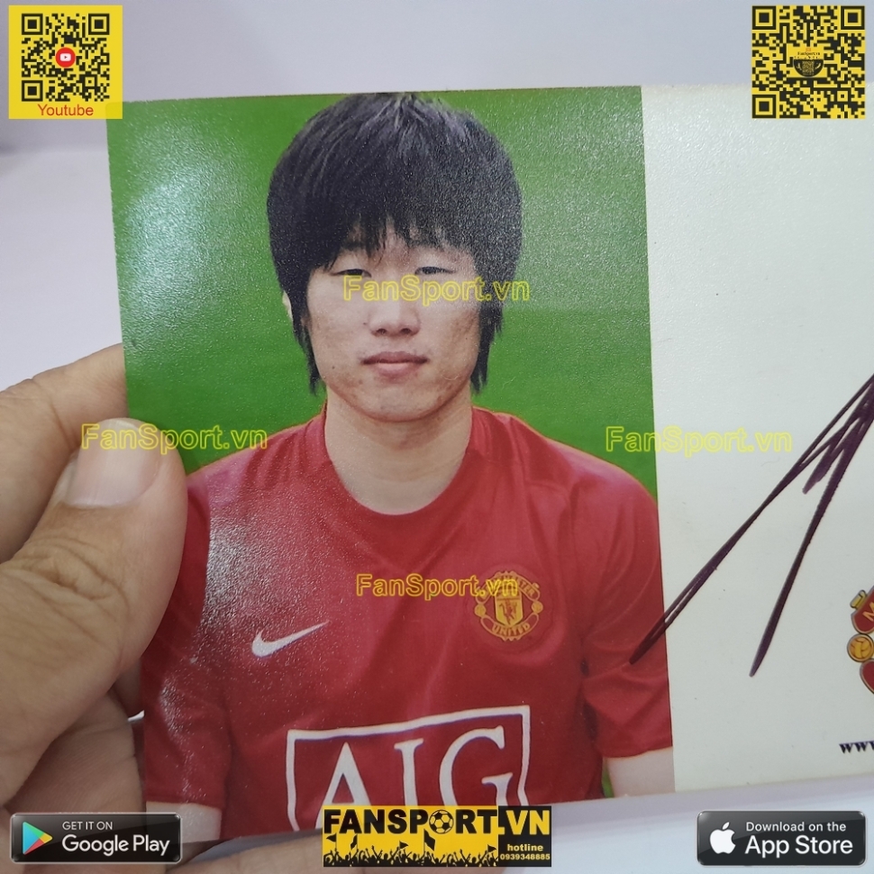Ảnh chữ ký Park Ji Sung Manchester United 2007 2009 home signed hand