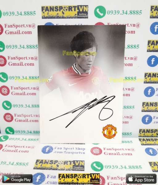 Ảnh chữ ký Park Ji Sung Manchester United 2011 2012 home signed hand