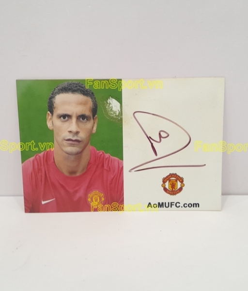 Ảnh chữ ký Rio Ferdinand Manchester United 2007-2009 home signed hand