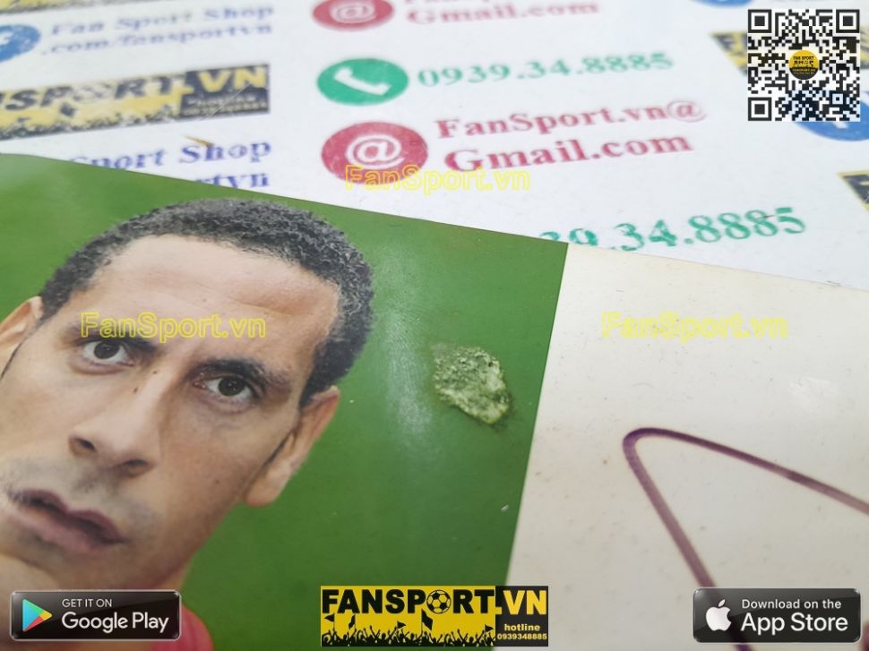 Ảnh chữ ký Rio Ferdinand Manchester United 2007-2009 home signed hand