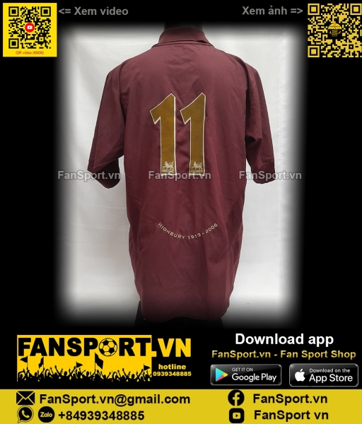 Áo Persie 11 Arsenal 2005-2006 home shirt Highbury jersey 195578 Nike