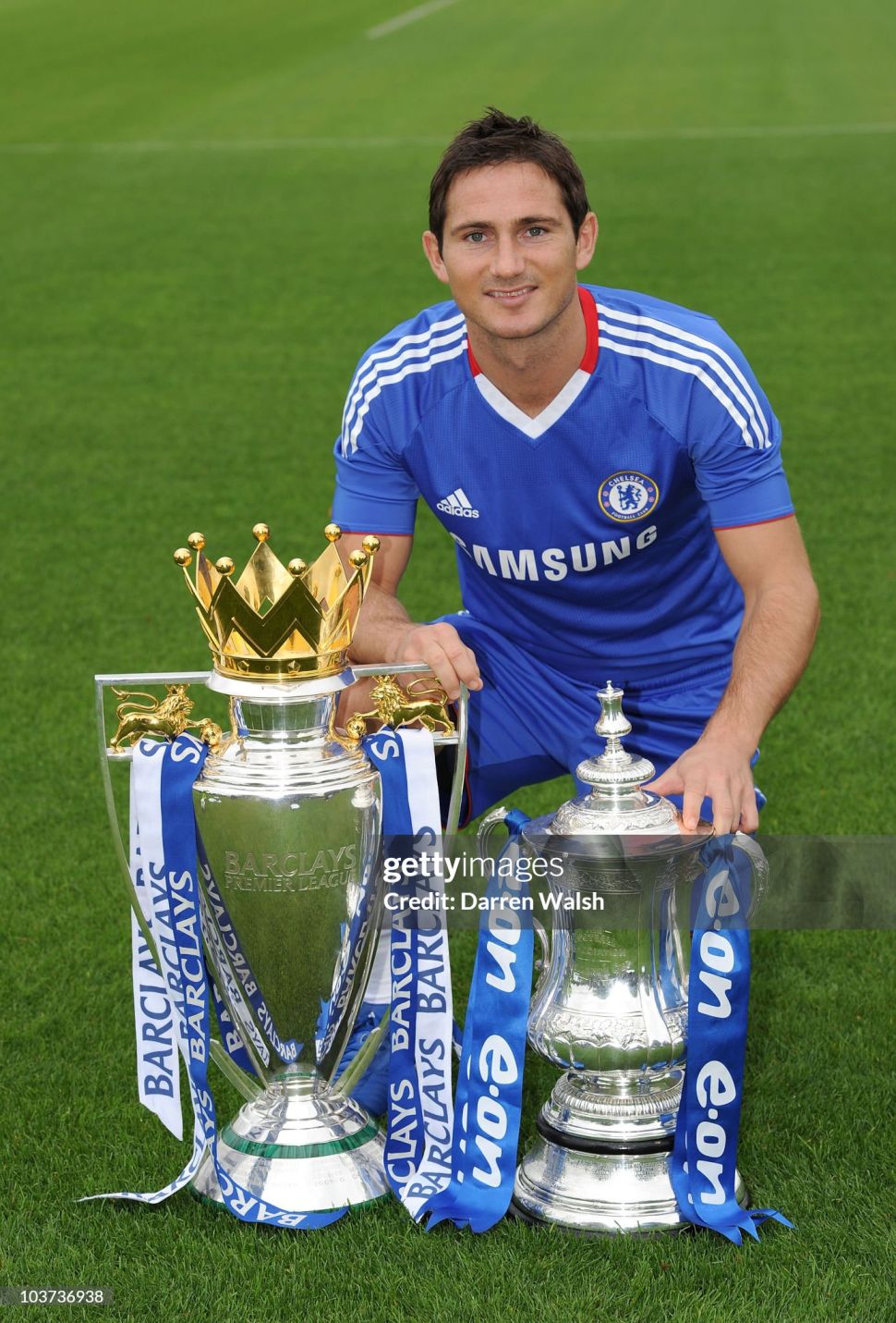 Áo đấu Lampard 8 Chelsea 2010 2011 home shirt jersey blue Adidas