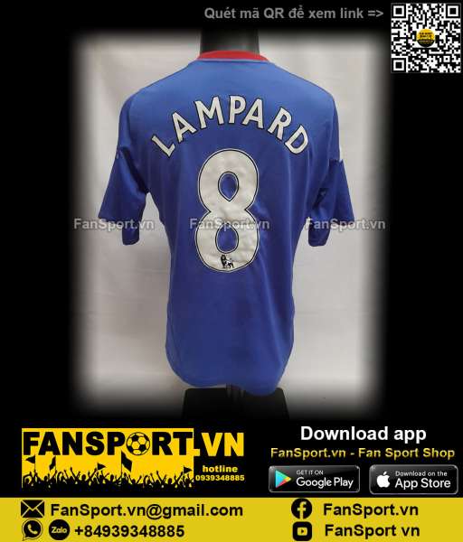 Áo đấu Lampard 8 Chelsea 2010 2011 home shirt jersey blue Adidas