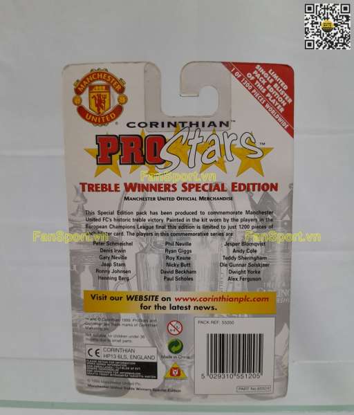 Set 18 Manchester United Treble winner 1999 corinthian blister limited