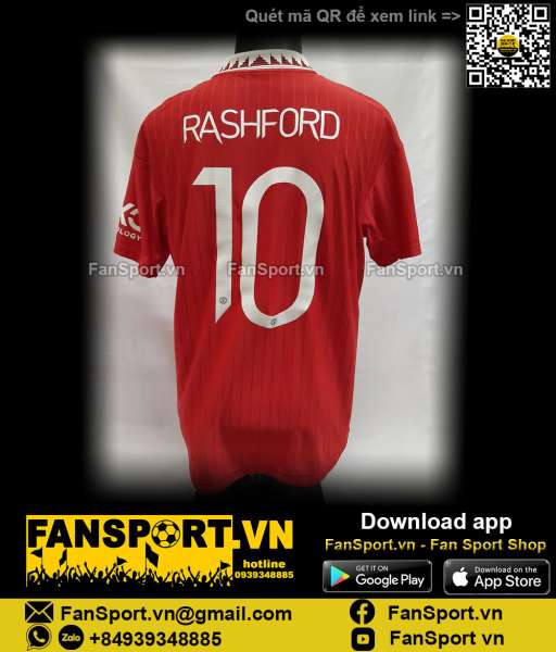 Áo Rashford Manchester United Carabao Cup 2023 jersey H13889 authentic