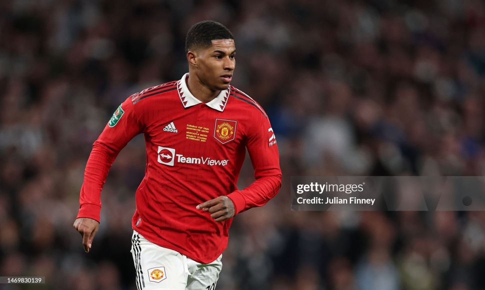 Áo Rashford Manchester United Carabao Cup 2023 jersey H13889 authentic