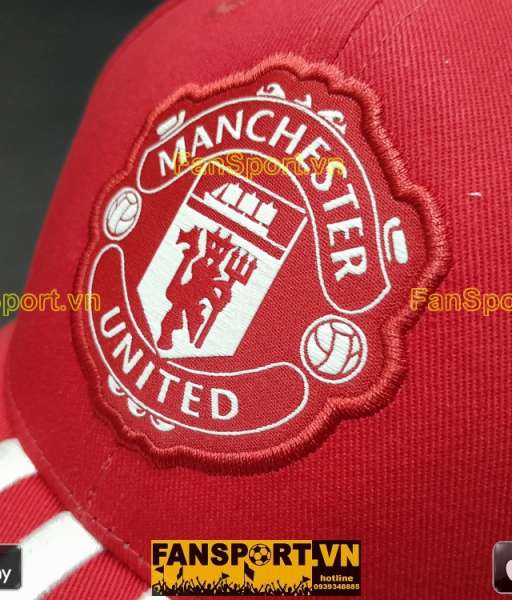 Nón mũ đỏ Manchester United 2024 2025 home red cap Adidas IY0441