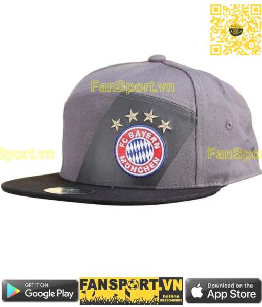 Nón Bayern Munich 2016-2017 Adidas S95775 cap hat official xám grey