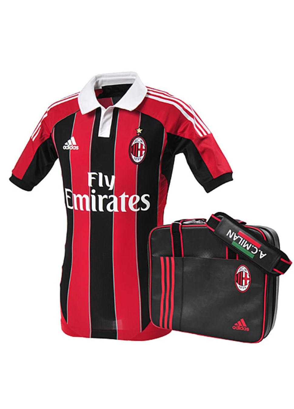 Bag áo AC Milan 2012-2013 home shirt jersey authentic W37548 techfit M