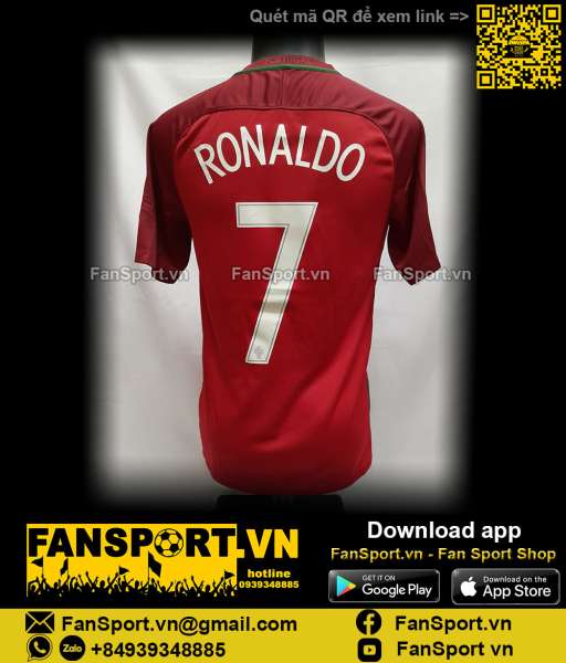 Áo Ronaldo 7 Portugal Euro Final 2016 home 2017 shirt jersey 724620