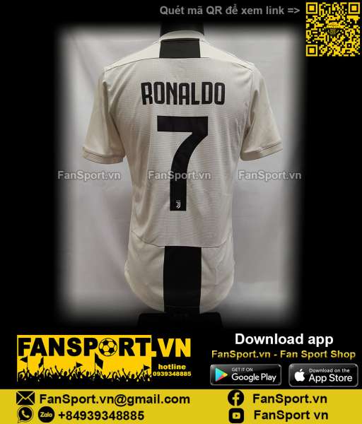 Áo đấu Ronaldo 7 Juventus 2018-2019 home jersey shirt authentic CF3493