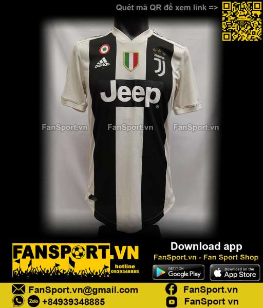 Áo đấu Ronaldo 7 Juventus 2018-2019 home jersey shirt authentic CF3493