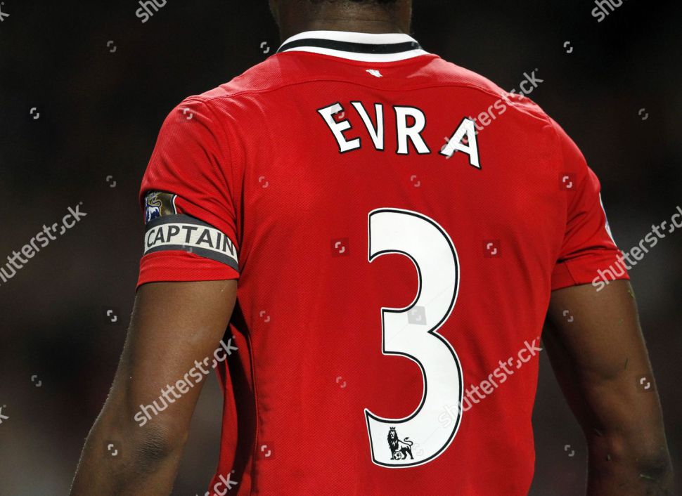 Nameset Evra 3 Manchester United Premier League 2007-2013 white