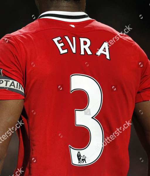 Nameset Evra 3 Manchester United Premier League 2007-2013 white