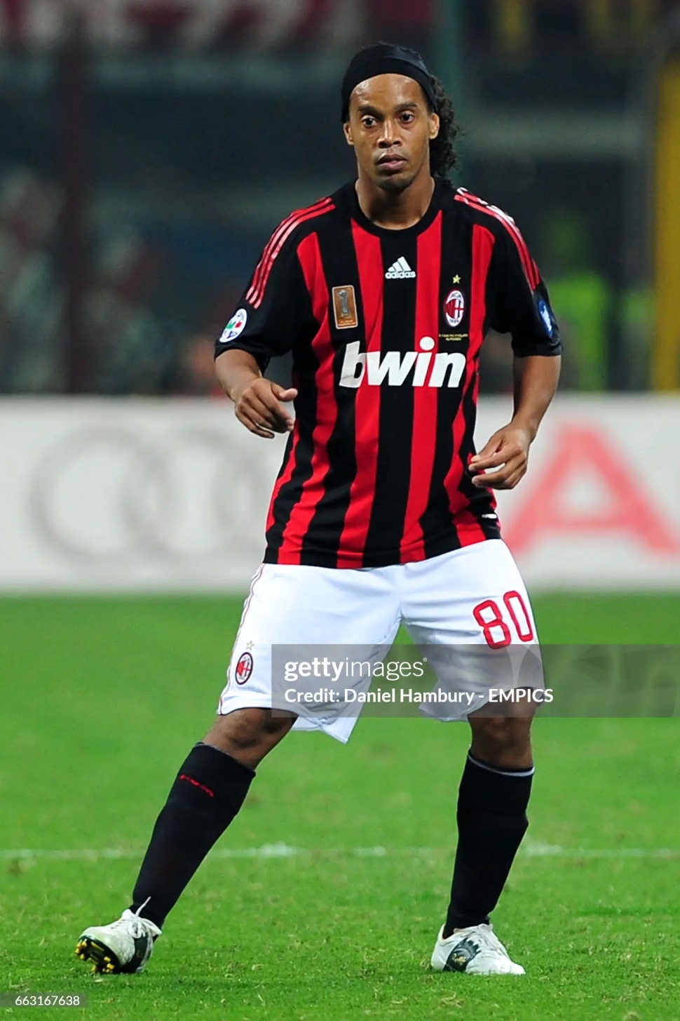 Áo đấu Ronaldinho AC Milan 2008-2009 home shirt jersey 025392 Adidas