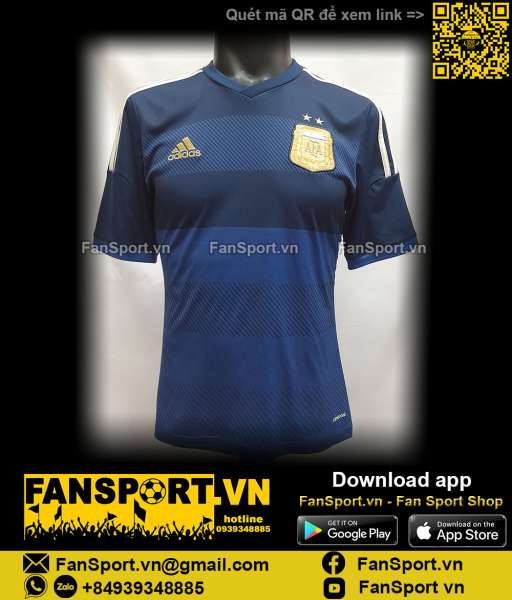 Áo đấu Argentina 2013-2014-2015 away shirt jersey blue G75187 blue