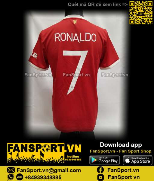 Áo đấu Ronaldo 7 Manchester United 2021 2022 home shirt jersey H31447