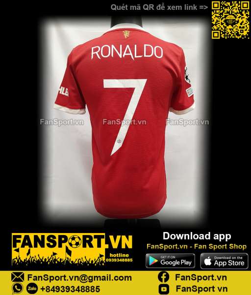 Áo đấu Ronaldo 7 Manchester United 2021 2022 home shirt jersey H31447