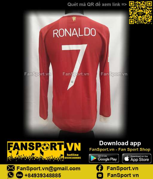 Áo Ronaldo 7 Manchester United 2021 2022 H58696 authentic shirt jersey