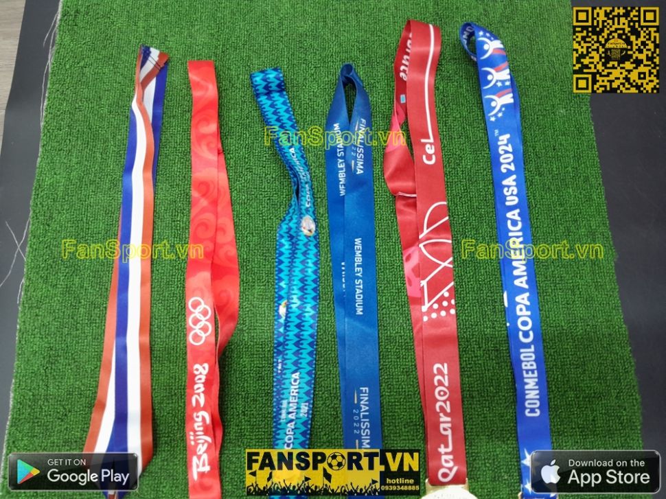 Set khung 6 huy chương vô địch Messi Argentina Champions Medal frame