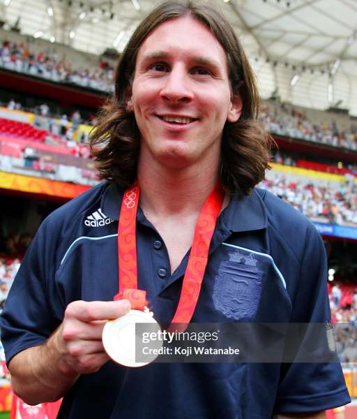 Huy chương vô địch Messi Argentina Olympics Men Football 2008 Beijing