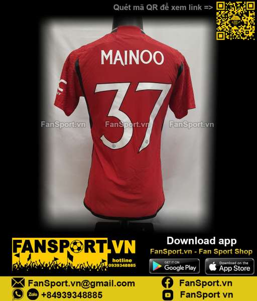 Áo Mainoo FA Cup Manchester United 2023-2024 home shirt jersey IN3520
