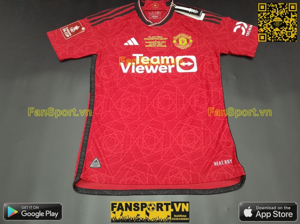 Áo Mainoo FA Cup Manchester United 2023-2024 home shirt jersey IN3520