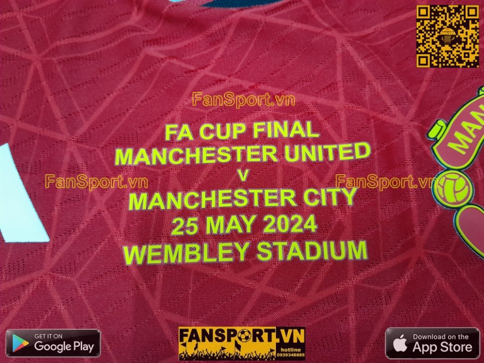 Áo Mainoo FA Cup Manchester United 2023-2024 home shirt jersey IN3520