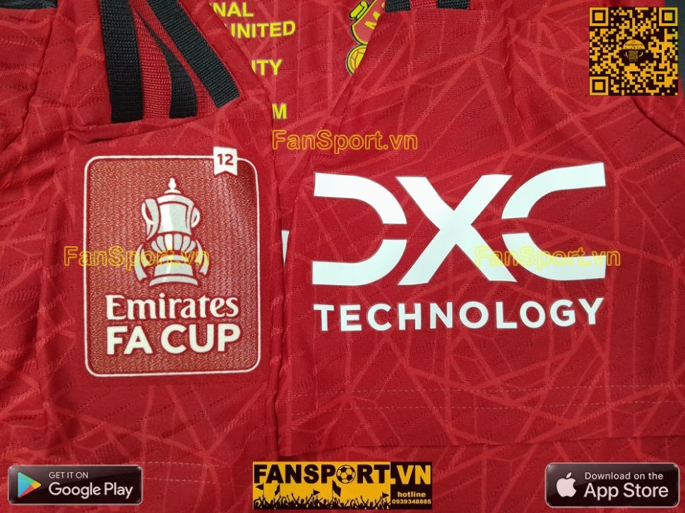 Áo Mainoo FA Cup Manchester United 2023-2024 home shirt jersey IN3520