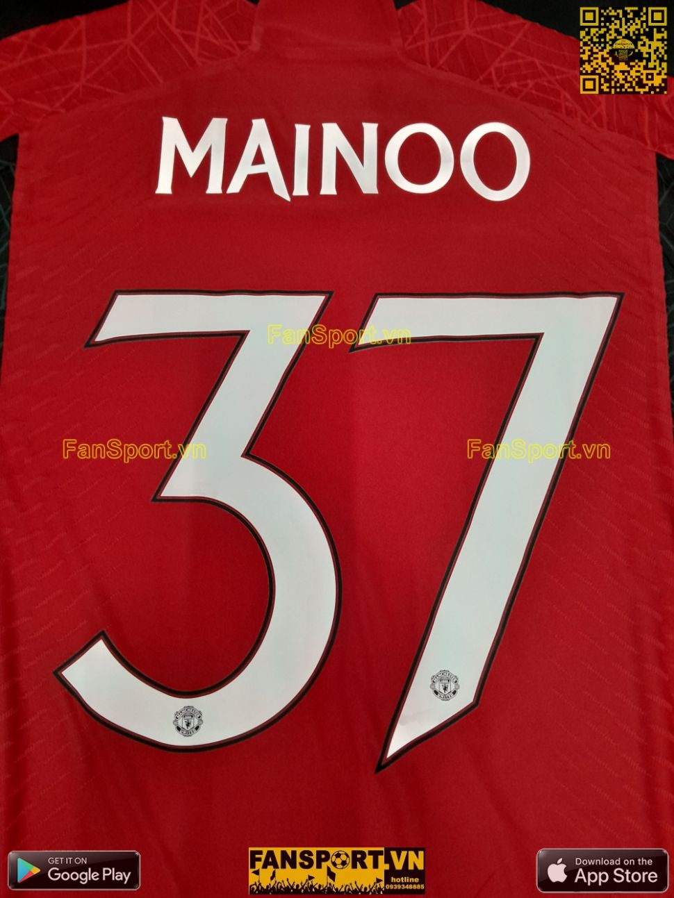 Áo Mainoo FA Cup Manchester United 2023-2024 home shirt jersey IN3520